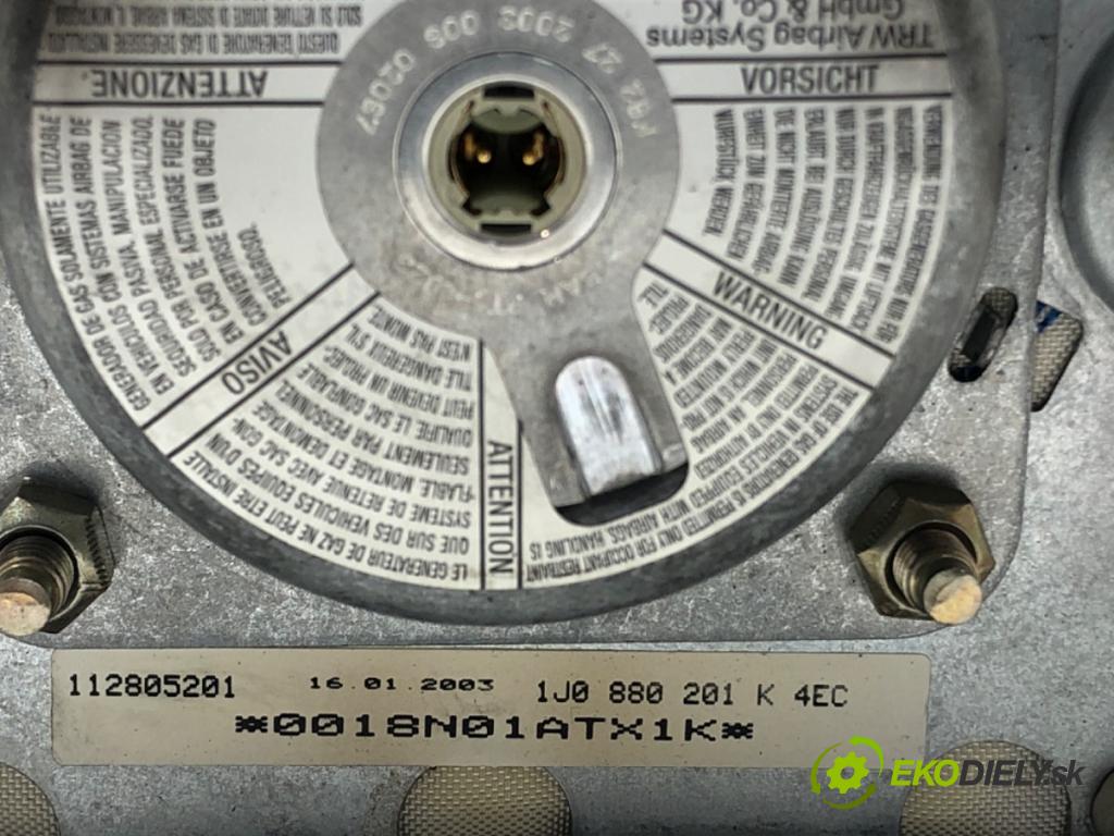 VW PASSAT B5.5 (3B3) 2000 - 2005    1.9 TDI 96 kW [130 KM] olej napędowy 2000 - 2005  AirBag volantu 1J0880201K (Airbagy)