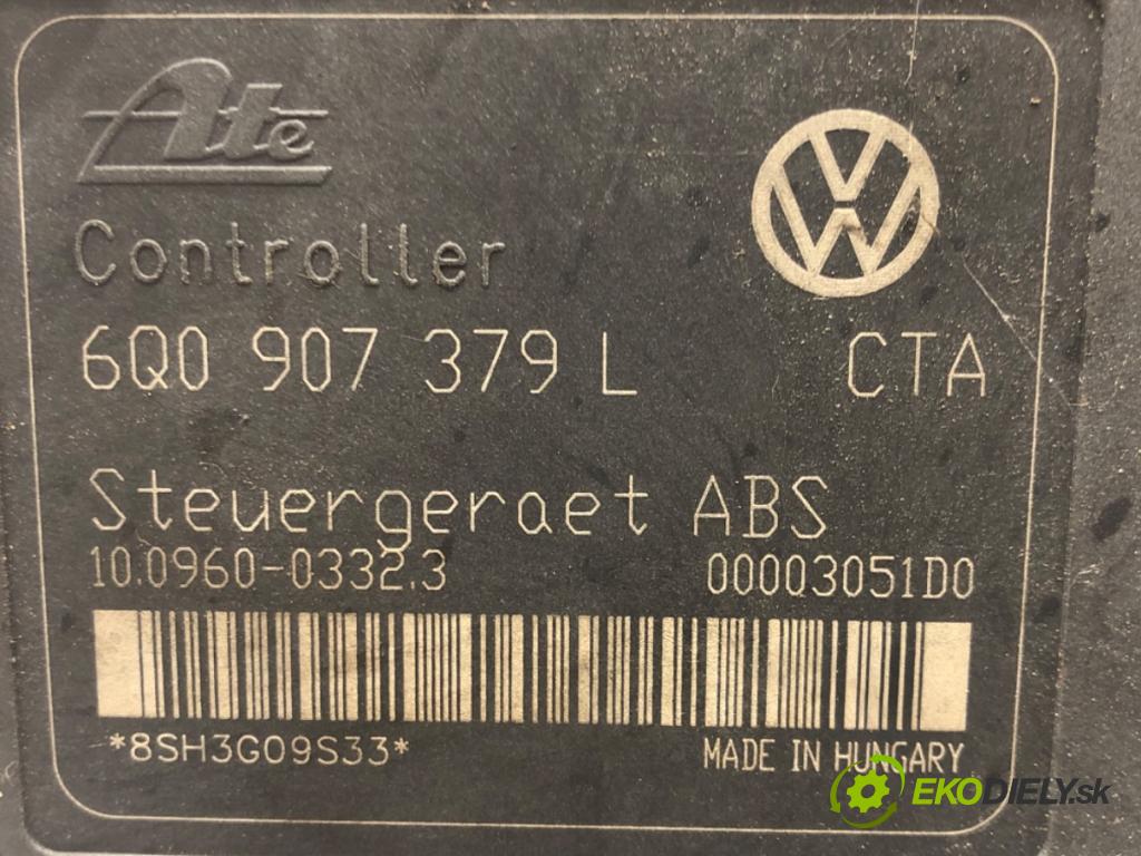 SEAT IBIZA III (6L1) 2002 - 2009    1.4 16V 55 kW [75 KM] benzyna 2002 - 2007  Pumpa ABS 6Q0907379L (Pumpy ABS)