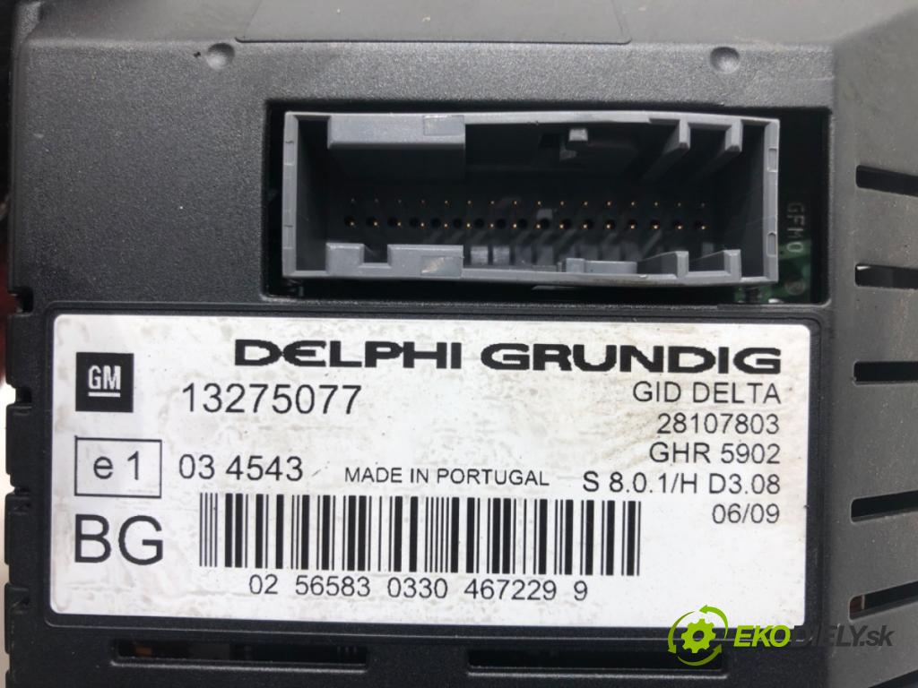 OPEL ZAFIRA B Nadwozie pełne/minivan (A05) 2005 - 2015    1.9 CDTI VAN (M75) 110 kW [150 KM] olej napędowy 2005 - 2015  Dislpej 13275077 (Prístrojové dosky, displeje)