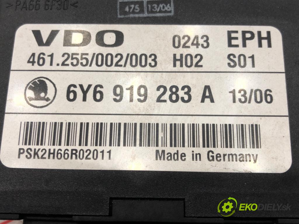 SKODA FABIA I (6Y2) 1999 - 2008    1.4 TDI 51 kW [70 KM] olej napędowy 2005 - 2008  Modul PDC 6Y6919283A (Ostatné)