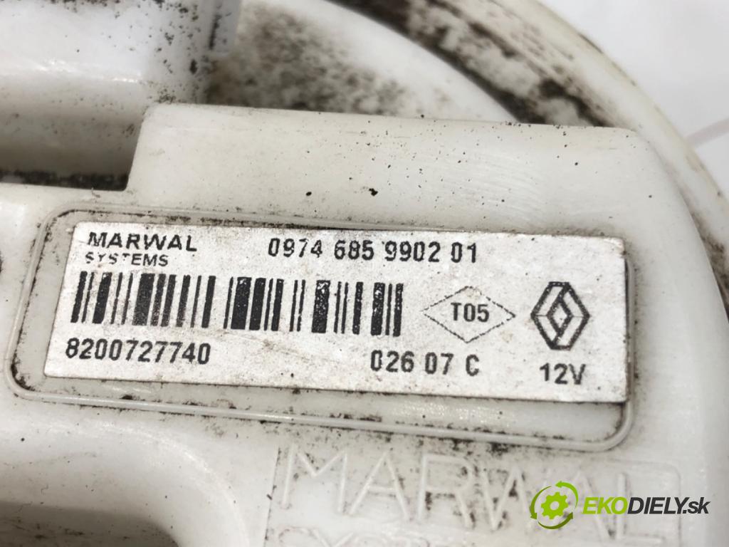 RENAULT CLIO III (BR0/1, CR0/1) 2005 - 2014    1.2 16V (BR0R, BR1D, BR1L, CR0R) 48 kW [65 KM] benzyna 2005 - 2014  pumpa paliva 8200727740