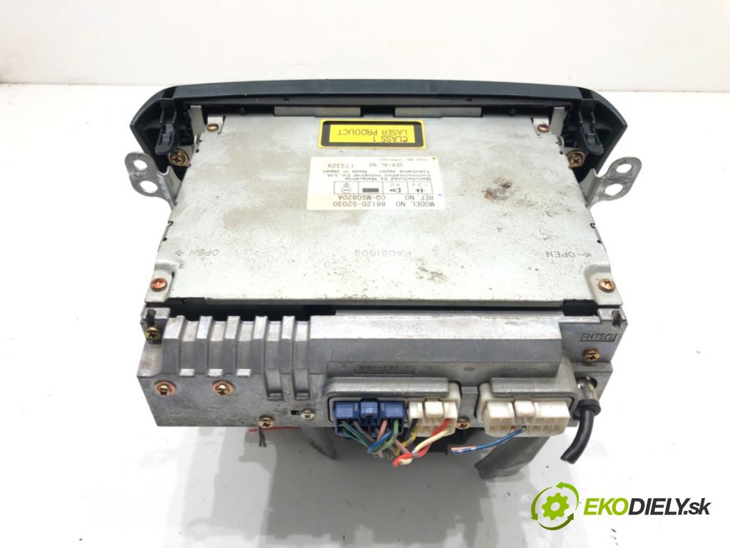 TOYOTA YARIS VERSO (_P2_) 1999 - 2005    1.4 D-4D (NLP20_, NLP22_) 55 kW [75 KM] olej napędowy 2000 - 2005  RADIO 86120-52030 (Audio zariadenia)