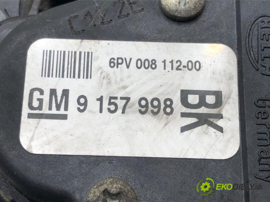 OPEL ASTRA G Kombi (T98) 1998 - 2004    1.7 DTI 16V (F35) 55 kW [75 KM] olej napędowy 2000 - 2004  Potenciometer plynu 9157998 (Pedále)