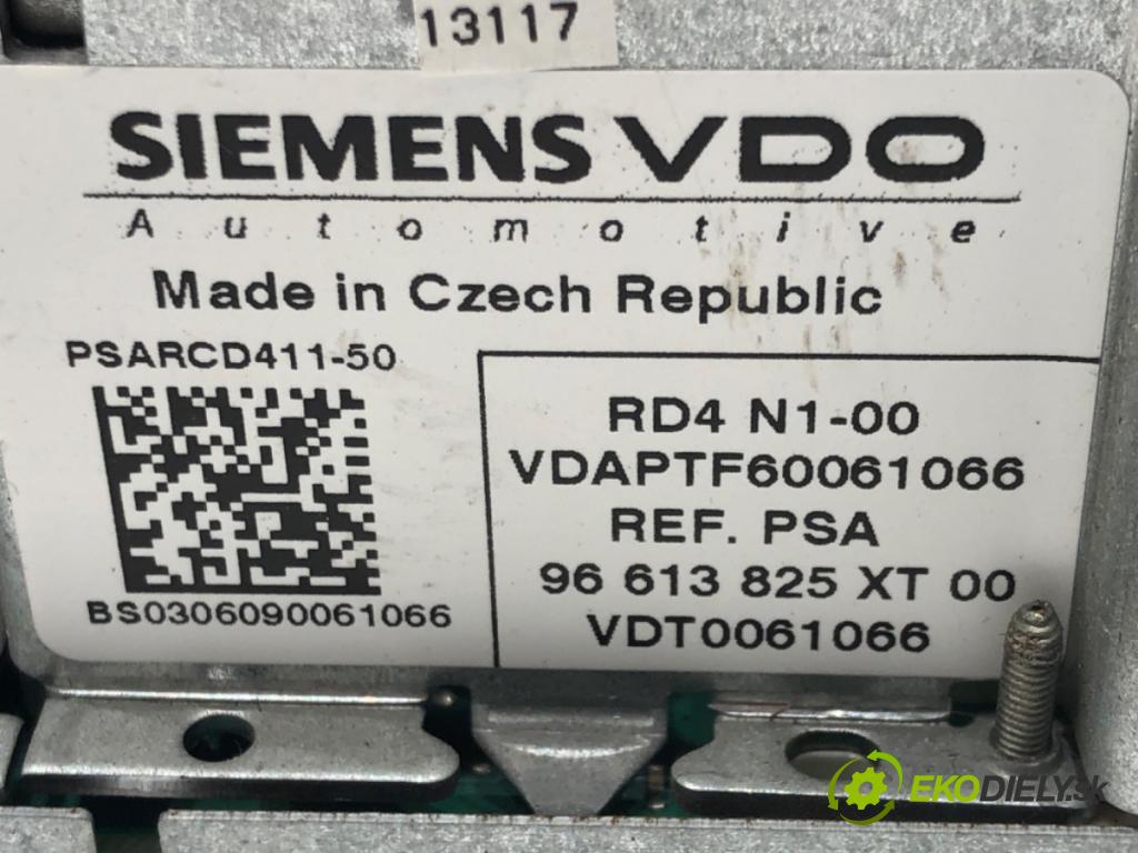 CITROEN C3 I (FC_, FN_) 2002 - 2022    1.4 HDi 50 kW [68 KM] olej napędowy 2002 - 2022  RADIO 96613825XT (Audio zariadenia)