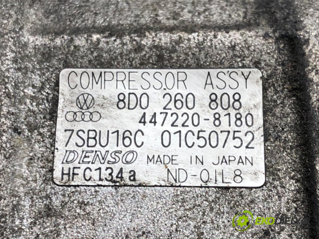 VW PASSAT B5.5 (3B3) 2000 - 2005    1.9 TDI 96 kW [130 KM] olej napędowy 2000 - 2005  kompresor klimatizace 8D0260808 (Kompresory)