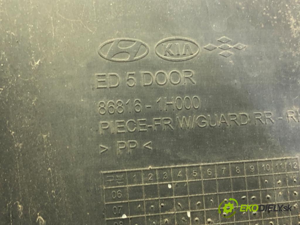 KIA CEED SW (ED) 2007 - 2012    1.6 CRDi 90 66 kW [90 KM] olej napędowy 2007 - 2012  podblatník přední část pravé 86814-1H500