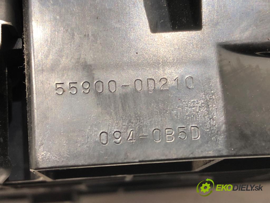 TOYOTA YARIS (_P9_) 2005 - 2014    1.4 D-4D (NLP90_) 66 kW [90 KM] olej napędowy 2005 - 2012  Panel ovládania kúrenia 55900-0D210 (Prepínače, spínače, tlačidlá a ovládače kúrenia)