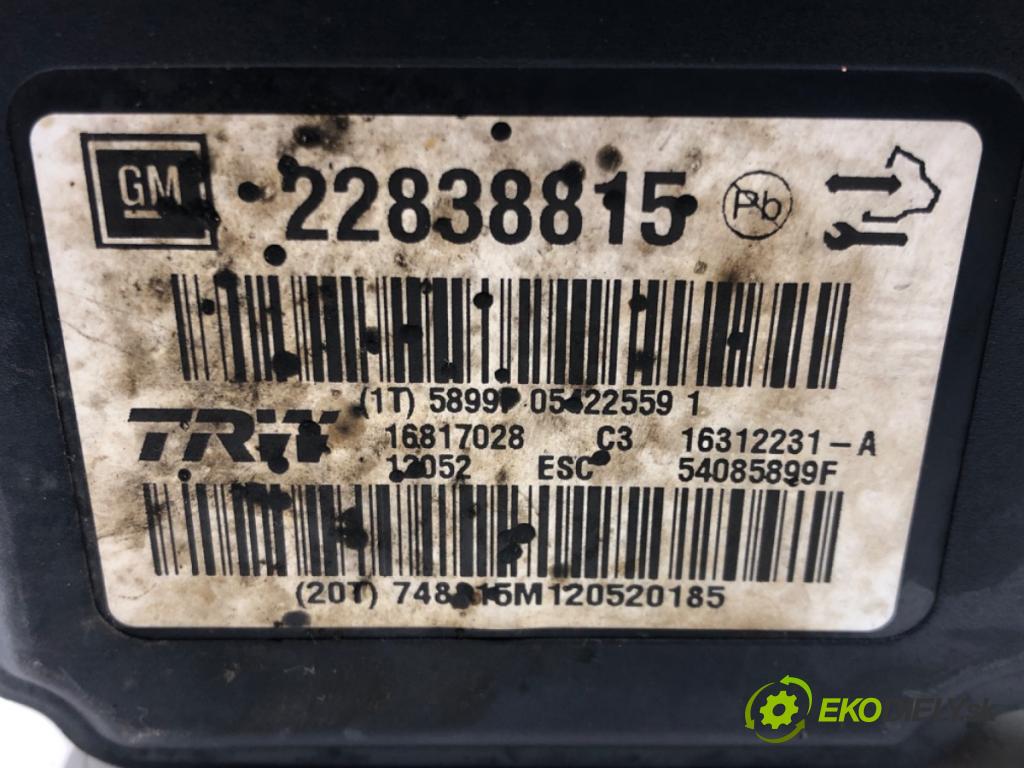 OPEL INSIGNIA A Sports Tourer (G09) 2008 - 2017    2.0 CDTI (35) 96 kW [131 KM] olej napędowy 2008 - 2015  Pumpa ABS 22838815 (Pumpy ABS)