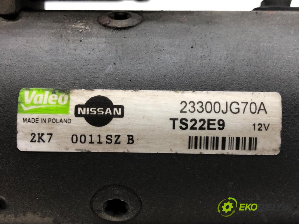 NISSAN QASHQAI / QASHQAI +2 I (J10, NJ10, JJ10E) 2006 - 2014    2.0 dCi 110 kW [150 KM] olej napędowy 2007 - 2013  Štartér 23300JG70A (Štartéry)