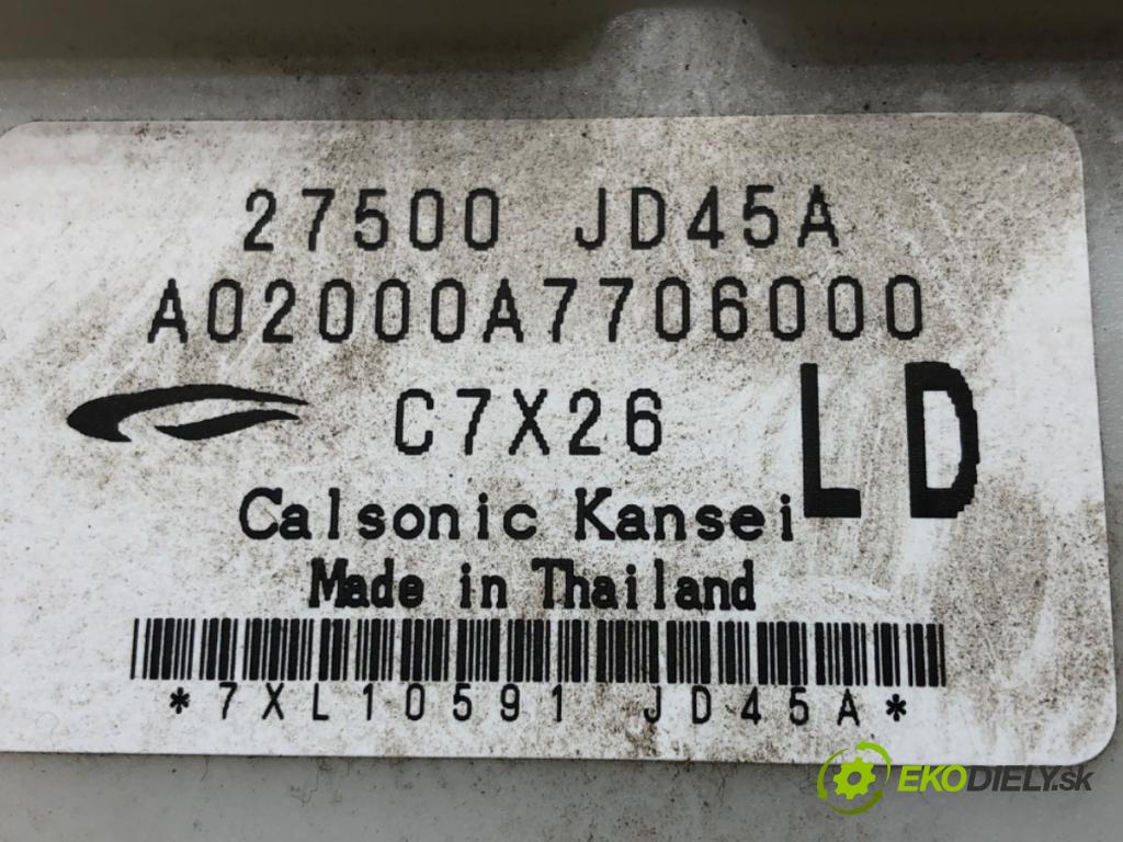 NISSAN QASHQAI / QASHQAI +2 I (J10, NJ10, JJ10E) 2006 - 2014    2.0 dCi 110 kW [150 KM] olej napędowy 2007 - 2013  Panel ovládania kúrenia 27500JD45A (Prepínače, spínače, tlačidlá a ovládače kúrenia)