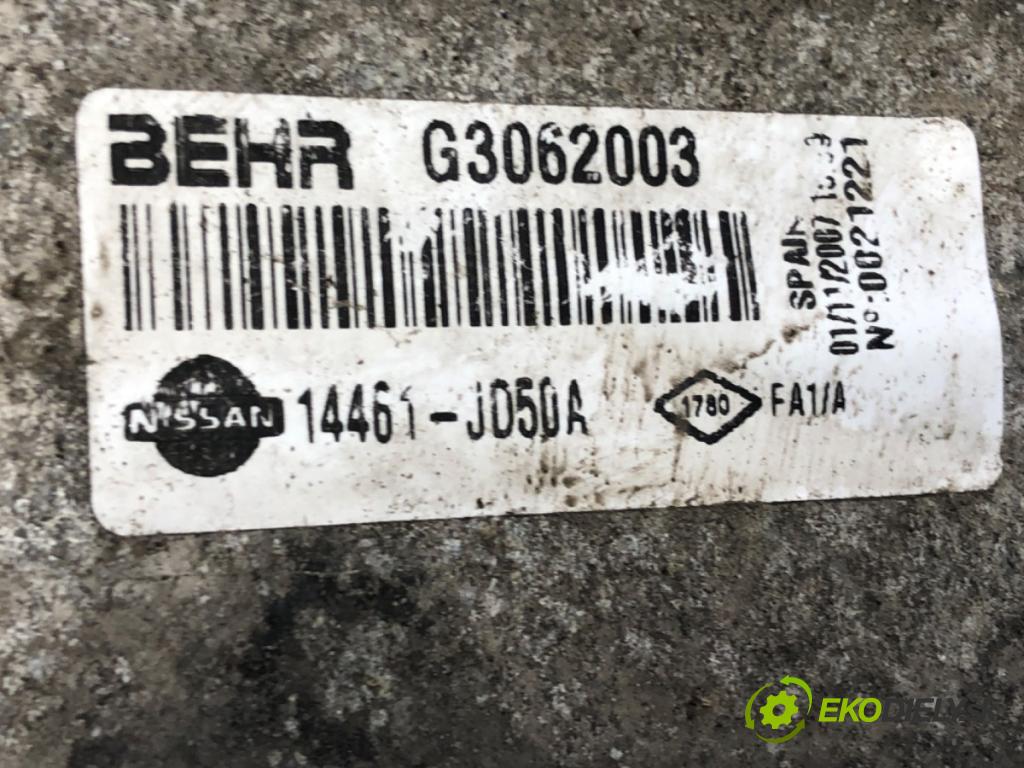 NISSAN QASHQAI / QASHQAI +2 I (J10, NJ10, JJ10E) 2006 - 2014    2.0 dCi 110 kW [150 KM] olej napędowy 2007 - 2013  intercooler 14461JD50A (Chladiče nasávaného vzduchu (intercoolery))