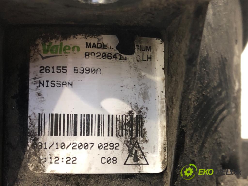 NISSAN QASHQAI / QASHQAI +2 I (J10, NJ10, JJ10E) 2006 - 2014    2.0 dCi 110 kW [150 KM] olej napędowy 2007 - 2013  hmlové svetlo, hmlovka levý přední část 261558990A