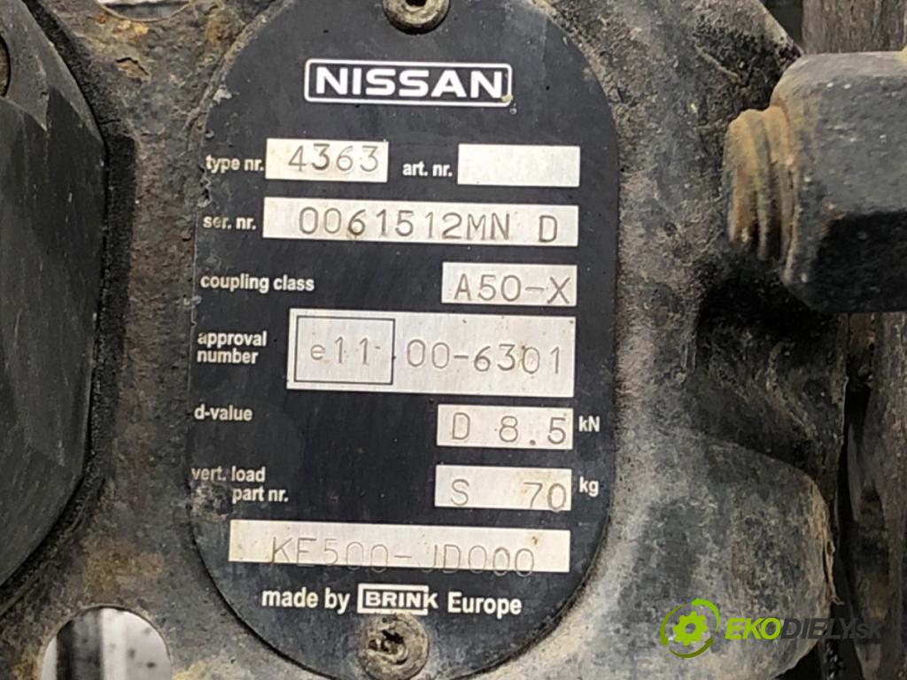 NISSAN QASHQAI / QASHQAI +2 I (J10, NJ10, JJ10E) 2006 - 2014    2.0 dCi 110 kW [150 KM] olej napędowy 2007 - 2013  Hák tažné zařízení KE500JD000 (Tažná zařízení)