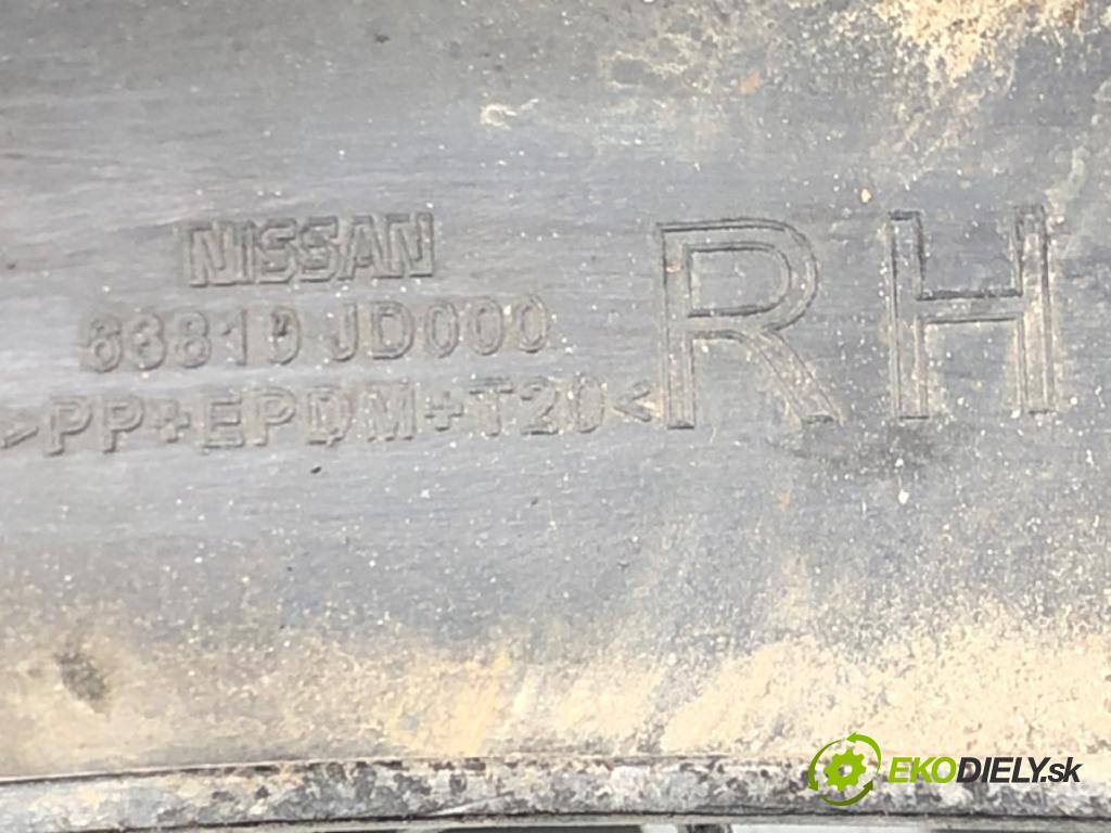NISSAN QASHQAI / QASHQAI +2 I (J10, NJ10, JJ10E) 2006 - 2014    2.0 dCi 110 kW [150 KM] olej napędowy 2007 - 2013  lišta blatníka přední část pravá 63810JD000