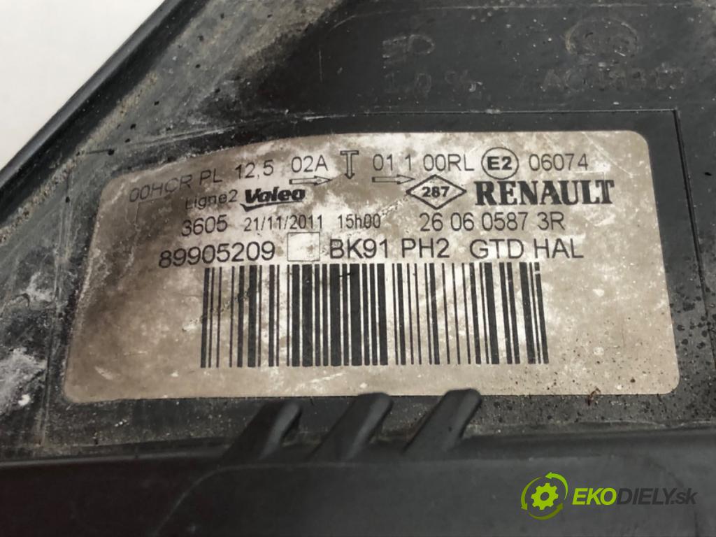 RENAULT LAGUNA III (BT0/1) 2007 - 2015    2.0 dCi (BT07, BT0J, BT14, BT1A, BT1S) 96 kW [131 KM] olej napędowy 2007 - 2015  Svetlomet pravy predný LIFT 260605873R