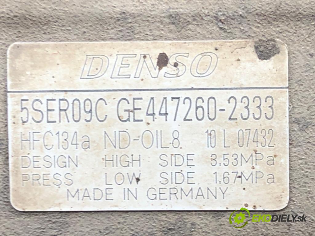TOYOTA YARIS (_P9_) 2005 - 2014    1.4 D-4D (NLP90_) 66 kW [90 KM] olej napędowy 2005 - 2012  kompresor klimatizace 447260-2333 (Kompresory)