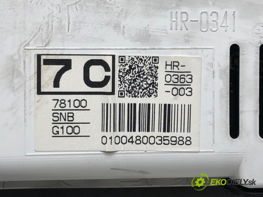 HONDA CIVIC VIII sedan (FD, FA) 2005 - 2022    1.8 (FD1, FD7) 103 kW [140 KM] benzyna 2005 - 2012  Dislpej 78100SNBG100 (Prístrojové dosky, displeje)