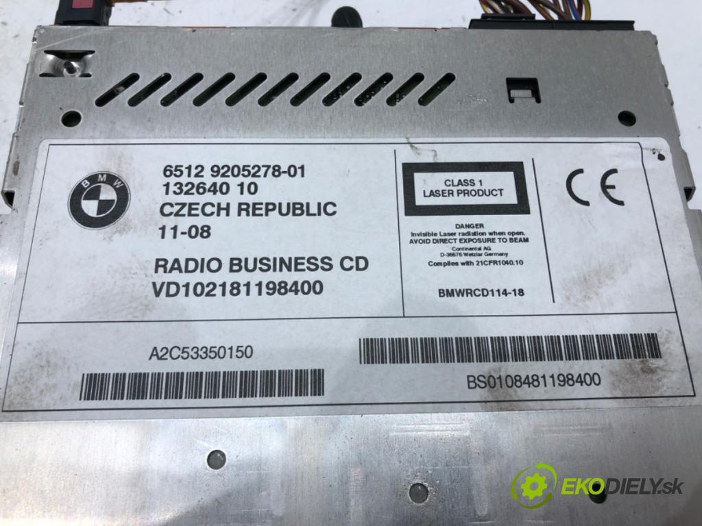 BMW X3 (E83) 2003 - 2011    xDrive 20 d 130 kW [177 KM] olej napędowy 2008 - 2010  RADIO 9205278 (Audio zariadenia)