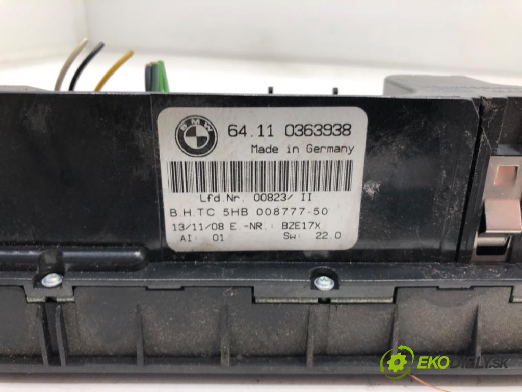 BMW X3 (E83) 2003 - 2011    xDrive 20 d 130 kW [177 KM] olej napędowy 2008 - 2010  Panel ovládania kúrenia 0363938 (Prepínače, spínače, tlačidlá a ovládače kúrenia)