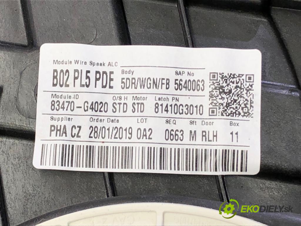 HYUNDAI i30 (PDE, PD, PDEN) 2016 - 2022    1.4 MPI 74 kW [100 KM] benzyna 2016 - 2022  mechanismus okna levý zadní část 83470-G4020