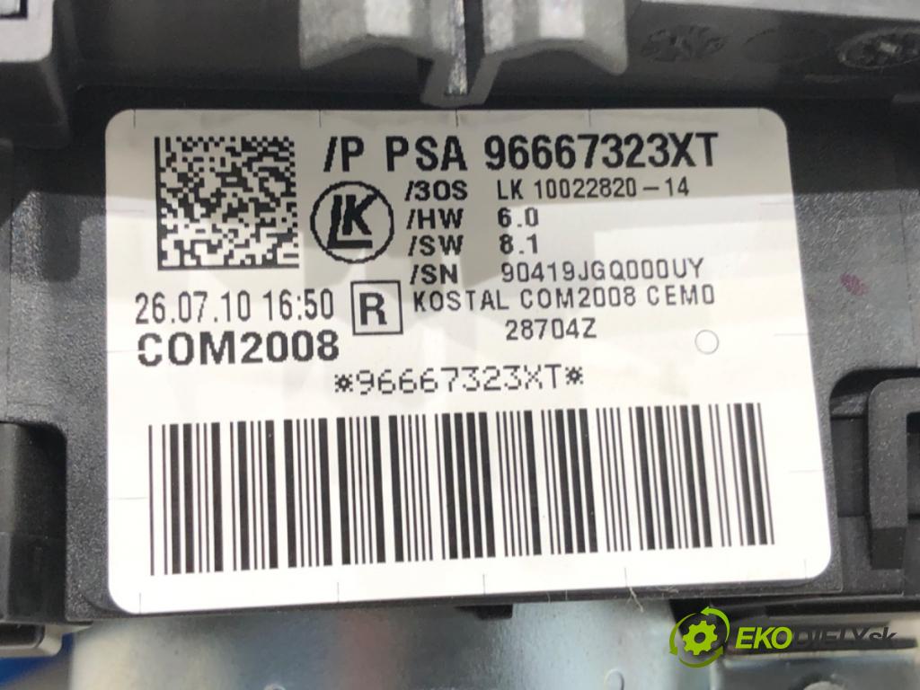 CITROEN C3 II (SC_) 2009 - 2022    1.4 HDi 70 50 kW [68 KM] olej napędowy 2009 - 2022  Prepínač kombinovaný 96667323XT (Prepínače, spínače, tlačidlá a ovládače kúrenia)