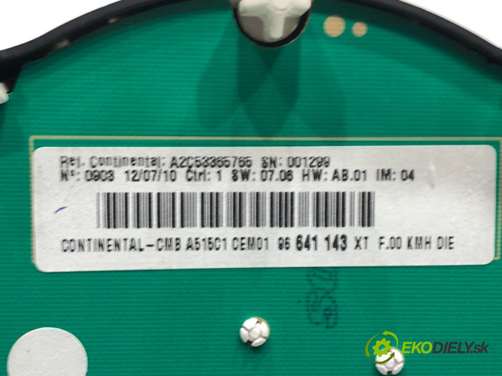 CITROEN C3 II (SC_) 2009 - 2022    1.4 HDi 70 50 kW [68 KM] olej napędowy 2009 - 2022  Prístrojovka 96641143XT (Prístrojové dosky, displeje)
