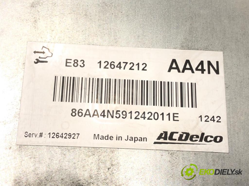 OPEL ASTRA J Sports Tourer (P10) 2010 - 2015    1.6 Turbo (35) 132 kW [180 KM] benzyna 2010 - 2015  riadiaca jednotka Motor 12647212 (Riadiace jednotky)