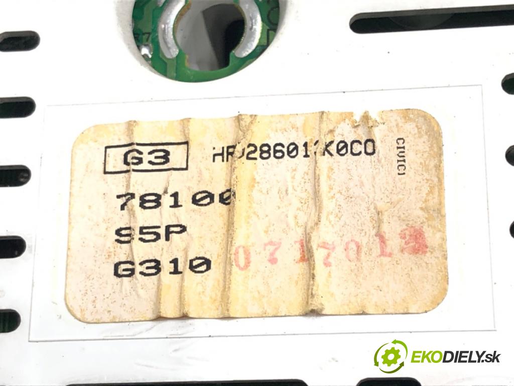 HONDA CIVIC VII coupe (EM2) 2001 - 2005    1.6 i (EM1) 81 kW [110 KM] benzyna 2001 - 2005  Prístrojovka 78100-S5P-G310 (Prístrojové dosky, displeje)