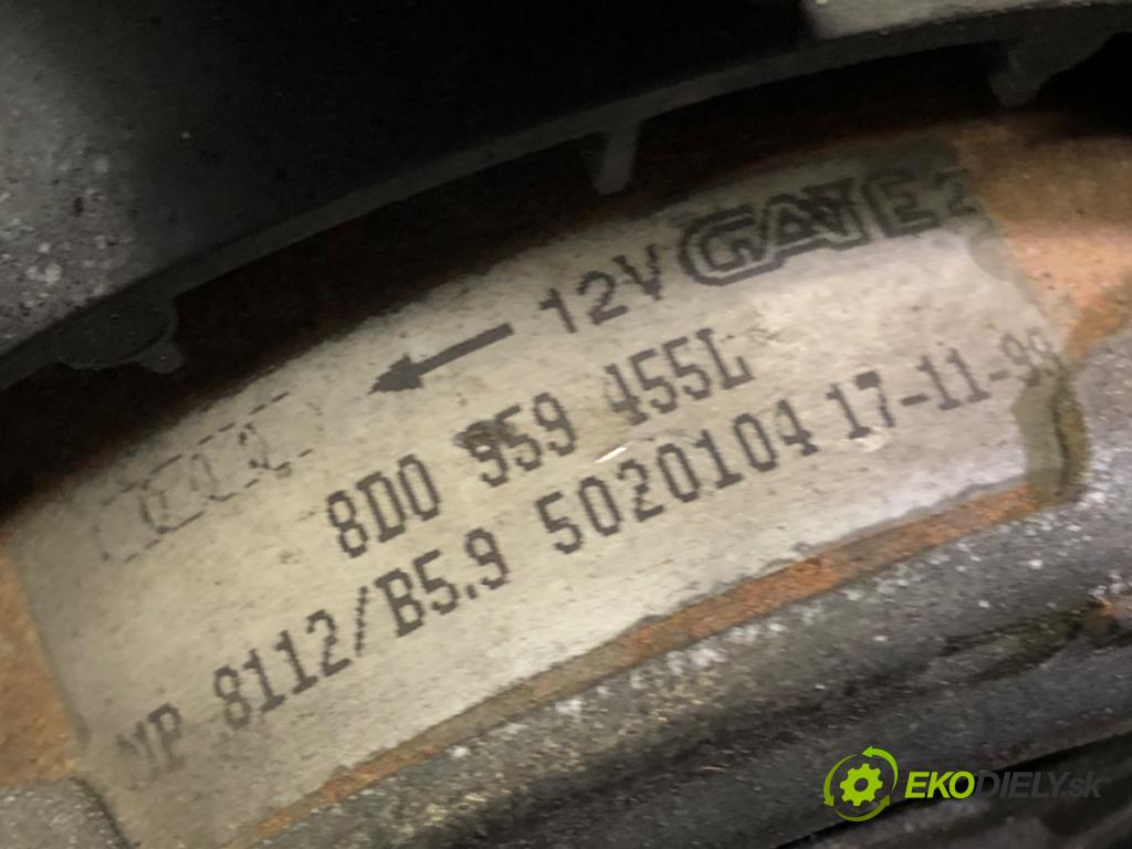 VW PASSAT B5 Variant (3B5) 1997 - 2001    1.9 TDI 85 kW [115 KM] olej napędowy 1998 - 2000  Ventilátor klimatizácie 8D0959455L (Ventilátory chladičov klimatizácie)