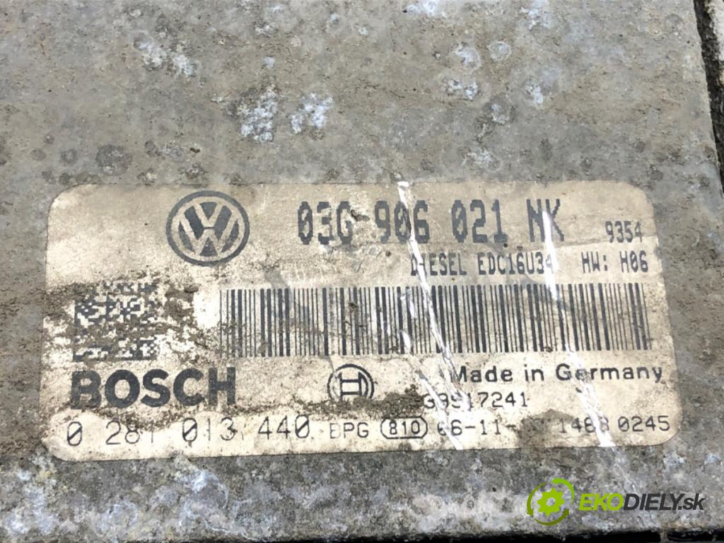 VW PASSAT B6 Variant (3C5) 2005 - 2011    2.0 TDI 103 kW [140 KM] olej napędowy 2005 - 2009  riadiaca jednotka Motor 03G906021NK (Riadiace jednotky)