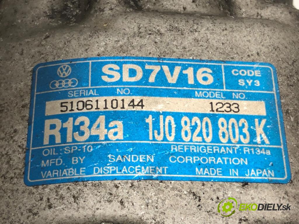 AUDI A3 (8L1) 1996 - 2006    1.9 TDI 74 kW [100 KM] olej napędowy 2000 - 2003  kompresor klimatizace 1J0820803K (Kompresory)