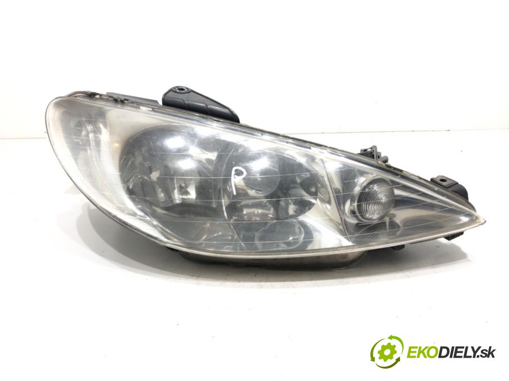 PEUGEOT 206 liftback (2A/C) 1998 - 2012    1.4 i 55 kW [75 KM] benzyna 1998 - 2012  Svetlomet pravy predný 9628666780