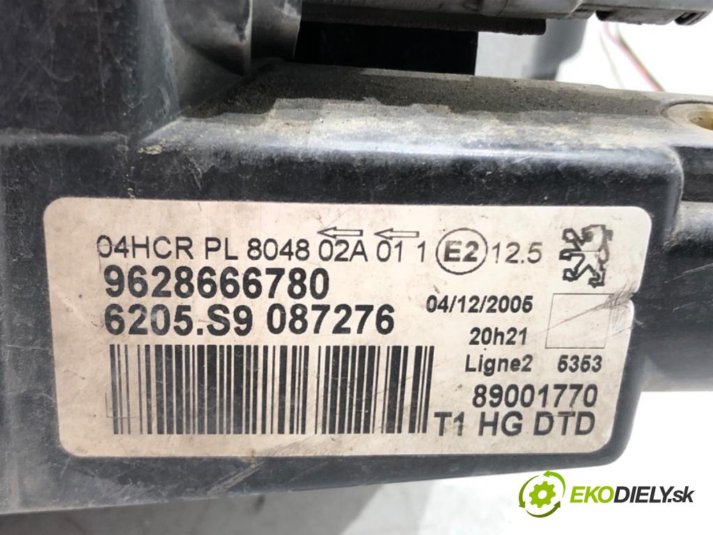PEUGEOT 206 liftback (2A/C) 1998 - 2012    1.4 i 55 kW [75 KM] benzyna 1998 - 2012  Svetlomet pravy predný 9628666780