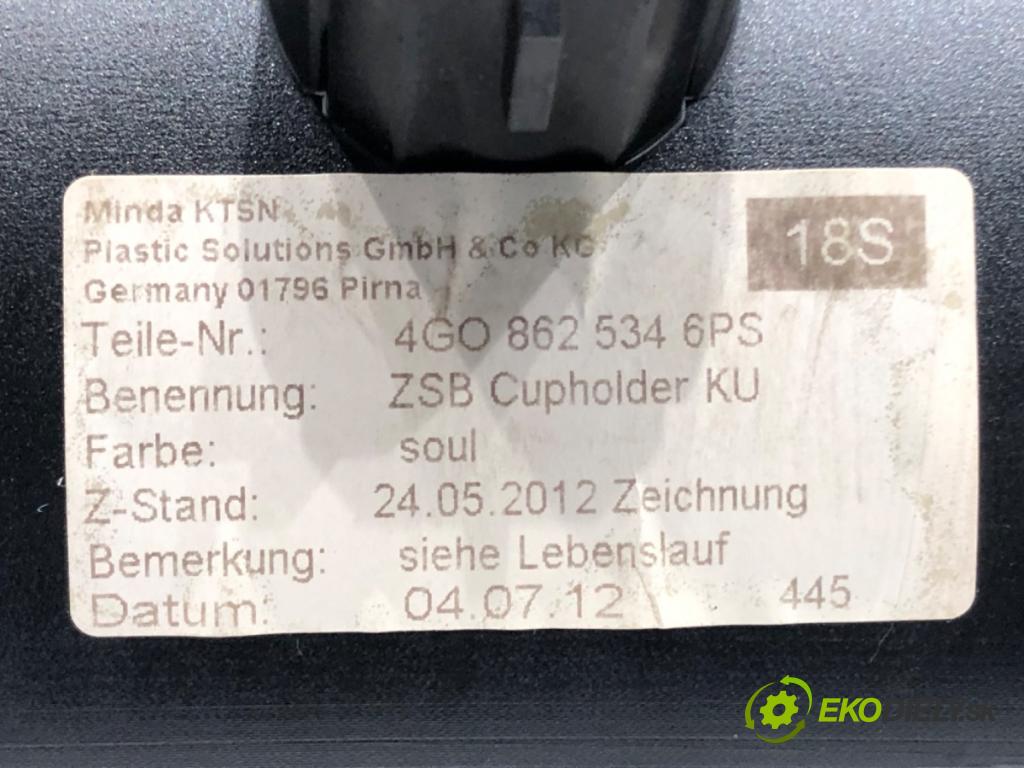 AUDI A6 C7 (4G2, 4GC) 2010 - 2018    2.0 TDI 130 kW [177 KM] olej napędowy 2011 - 2018  Držiak na nápoje  (Úchyty, držiaky na nápoje)