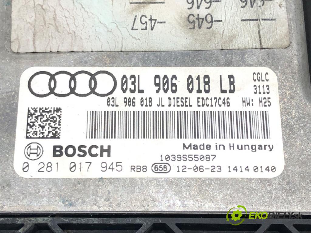 AUDI A6 C7 (4G2, 4GC) 2010 - 2018    2.0 TDI 130 kW [177 KM] olej napędowy 2011 - 2018  riadiaca jednotka Motor 03L906018LB (Riadiace jednotky)