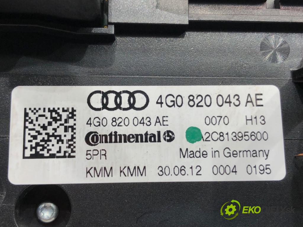 AUDI A6 C7 (4G2, 4GC) 2010 - 2018    2.0 TDI 130 kW [177 KM] olej napędowy 2011 - 2018  Panel ovládania kúrenia 4G0820043AE (Prepínače, spínače, tlačidlá a ovládače kúrenia)