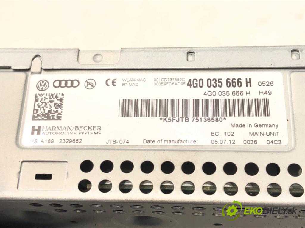 AUDI A6 C7 (4G2, 4GC) 2010 - 2018    2.0 TDI 130 kW [177 KM] olej napędowy 2011 - 2018  čítač navigácie 4G0035666H (Ostatné)