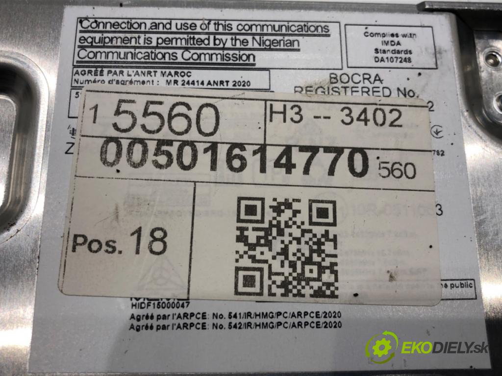 JEEP COMPASS (MP, M6) 2016 - 2022    1.3 2WD 110 kW [150 KM] benzyna 2020 - 2022  RADIO 00501614770 (Audio zariadenia)