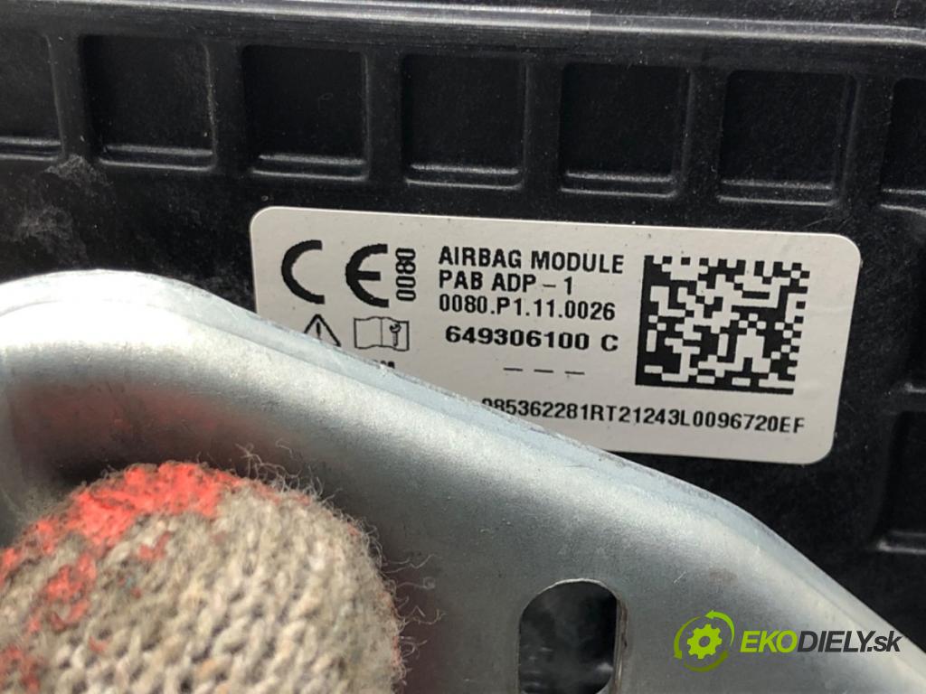 DACIA SANDERO III 2021 - 2022    1.0 TCe 100 ECO-G 74 kW [101 KM] Benzyna / gaz samochodowy (LPG) 2021 - 2022  AirBag spolujazdca 649306100C (Airbagy)