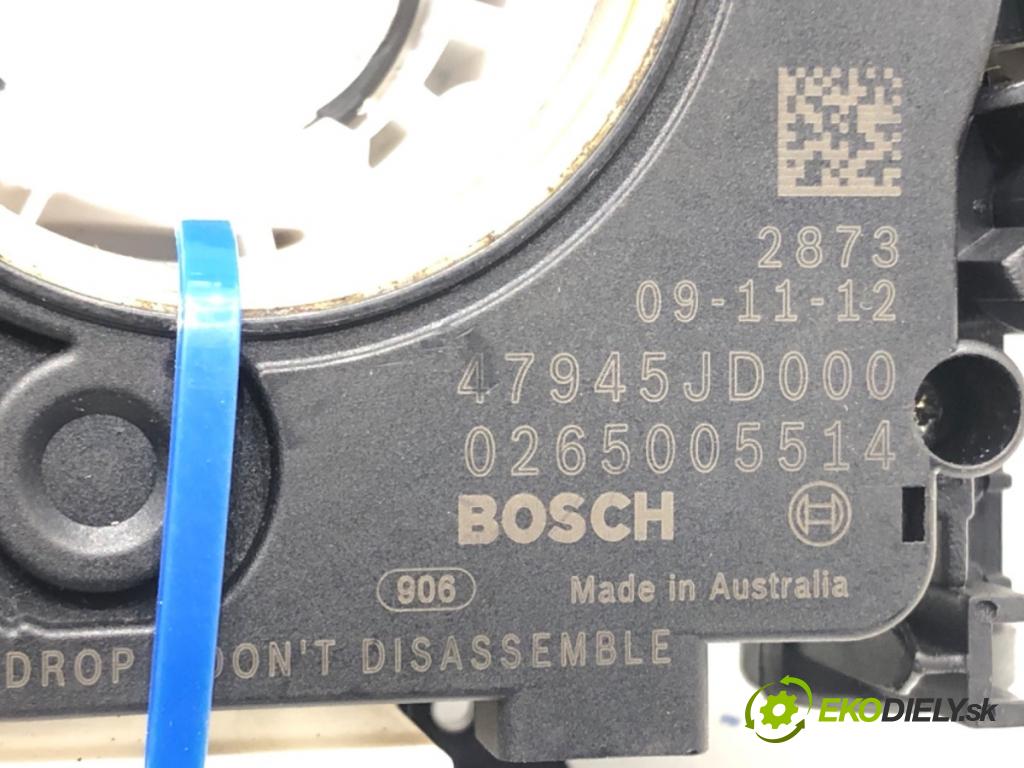 NISSAN QASHQAI / QASHQAI +2 I (J10, NJ10, JJ10E) 2006 - 2014    1.6 84 kW [114 KM] benzyna 2007 - 2013  Prepínač kombinovaný 47945JD000 (Prepínače, spínače, tlačidlá a ovládače kúrenia)