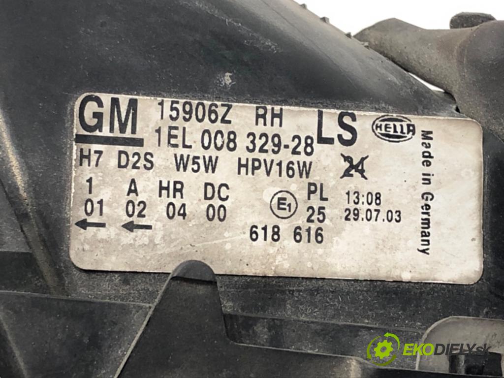 OPEL ASTRA G liftback (T98) 1998 - 2009    1.6 LPG (F08, F48) 74 kW [101 KM] Benzyna / gaz samochodowy (LPG) 1998 - 2005  Svetlomet pravy predný XENON 1EL008329-28