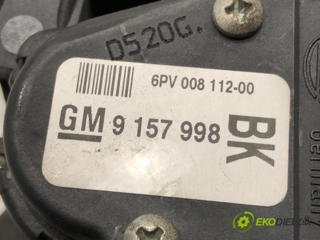 OPEL ASTRA G liftback (T98) 1998 - 2009    1.7 DTI 16V (F08, F48) 55 kW [75 KM] olej napędowy 2000 - 2005  Potenciometer plynu 9157998 (Pedále)