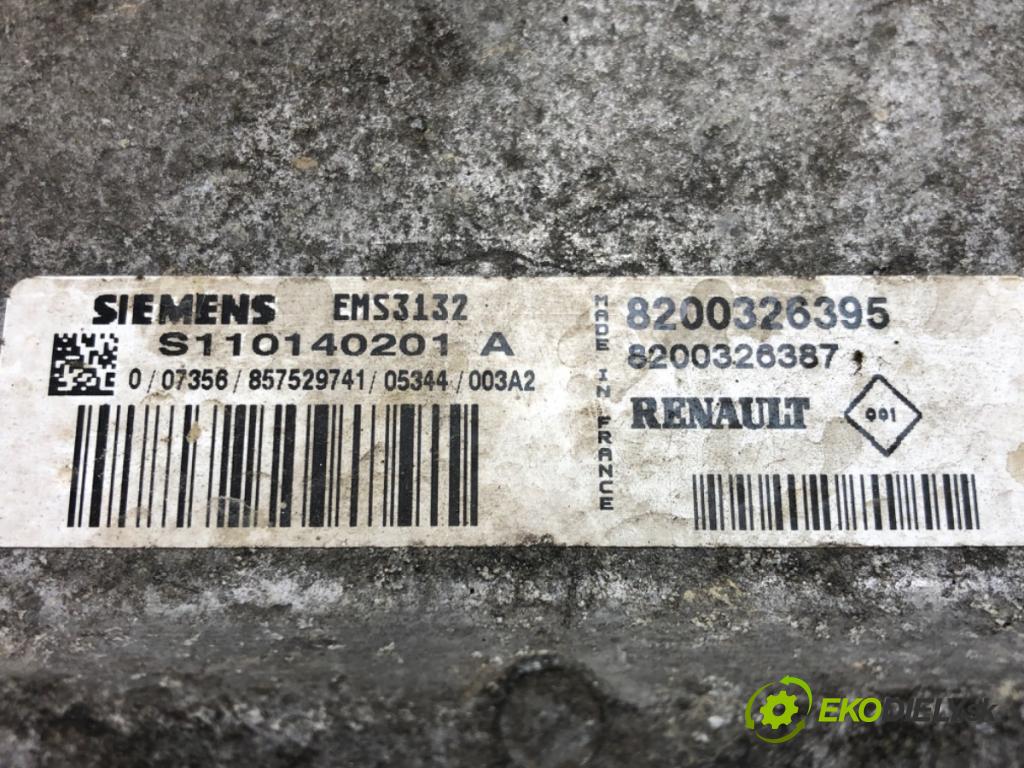 RENAULT CLIO II (BB_, CB_) 1998 - 2016    1.2 (BB0A, BB0F, BB10, BB1K, BB28, BB2D, BB2H, CB0A,... 43 kW [58 KM] benzyna 1998 - 2010  riadiaca jednotka Motor 8200326395 (Riadiace jednotky)