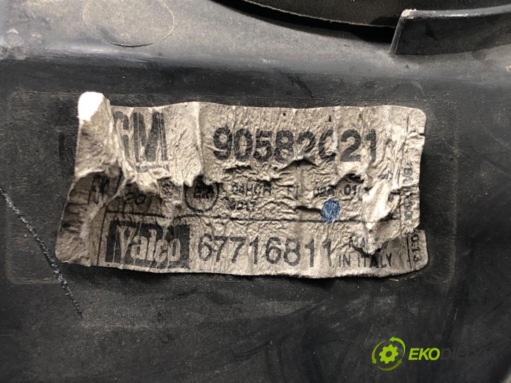 OPEL ZAFIRA A nadwozie wielkoprzestrzenne (MPV) (T98) 1999 - 2005    2.0 DI 16V (F75) 60 kW [82 KM] olej napędowy 1999 - 2005  Svetlomet ľavy predný 90582021
