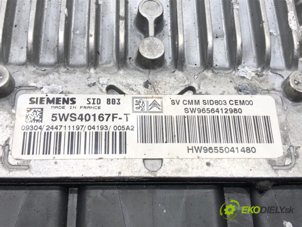 PEUGEOT 407 (6D_) 2004 - 2011    2.0 HDi 135 (6DRHRH, 6DRHRE, 6DRHRG, 6DRHRJ) 100 kW [136 KM] olej napędowy 2004 - 2010  riadiaca jednotka Motor 5WS40167F-T (Riadiace jednotky)