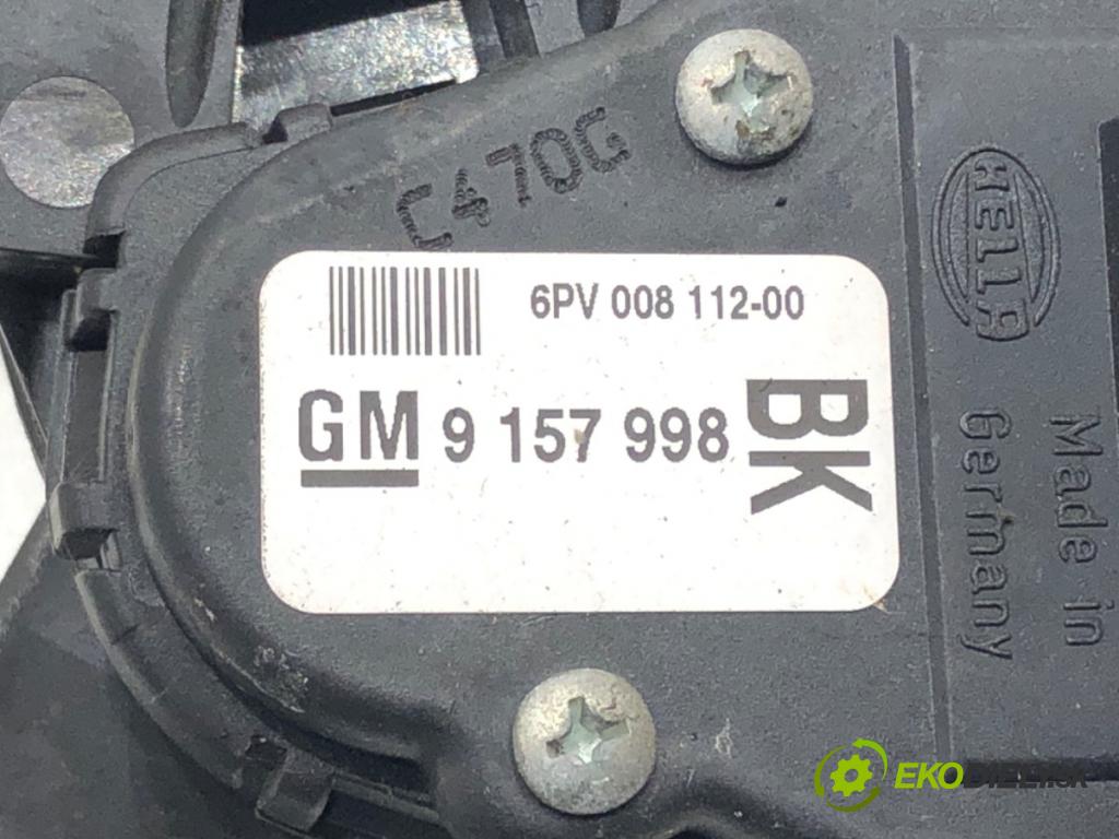 OPEL ASTRA G liftback (T98) 1998 - 2009    1.6 (F08, F48) 62 kW [84 KM] benzyna 2000 - 2005  Potenciometer plynu 9157998BK (Pedále)