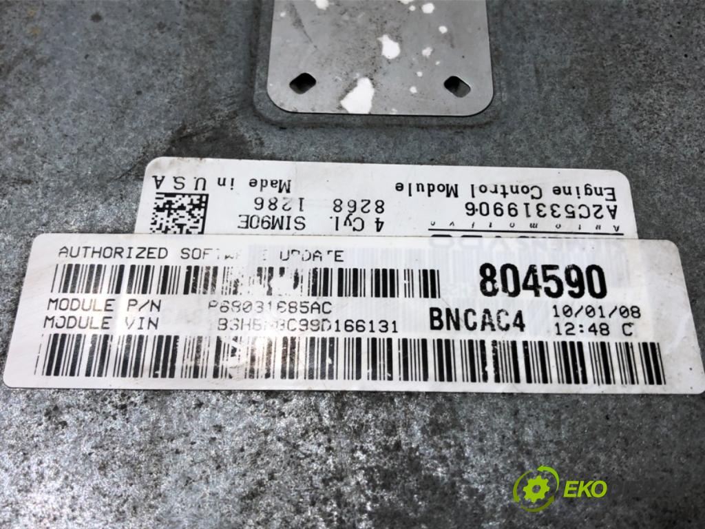 DODGE CALIBER 2006 - 2022    1.8 110 kW [150 KM] benzyna 2006 - 2009  riadiaca jednotka Motor P68031685AC (Riadiace jednotky)