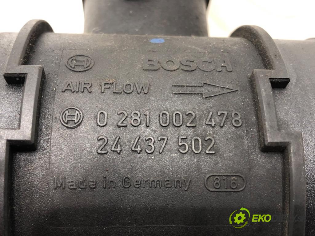 OPEL ASTRA G liftback (T98) 1998 - 2009    2.0 DTI 16V (F08, F48) 74 kW [101 KM] olej napędowy 1999 - 2005  Váha vzduchu 0281002478 24437502 (Váhy vzduchu)