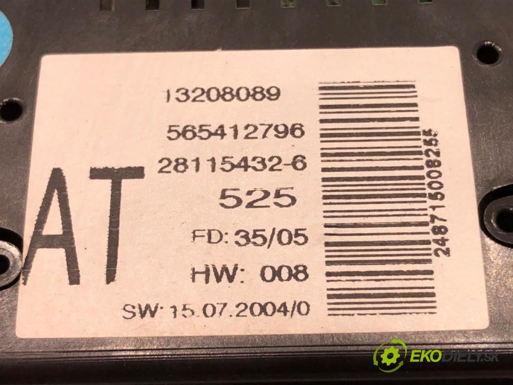 OPEL ZAFIRA B Nadwozie pełne/minivan (A05) 2005 - 2015    1.9 CDTI VAN (M75) 88 kW [120 KM] olej napędowy 2005 - 2015  Dislpej 13208089 (Prístrojové dosky, displeje)
