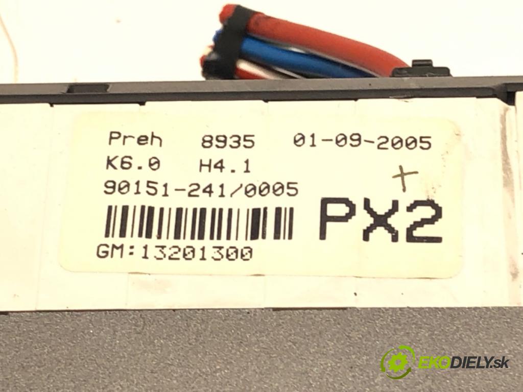 OPEL ZAFIRA B Nadwozie pełne/minivan (A05) 2005 - 2015    1.9 CDTI VAN (M75) 88 kW [120 KM] olej napędowy 2005 - 2015  Panel ovládania kúrenia 13201300 (Prepínače, spínače, tlačidlá a ovládače kúrenia)